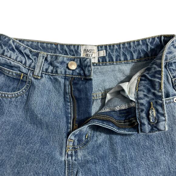 Princess Polly Womens Jeans Size 4 Blue High Rise Boot Flare Leg Zip Fly Denim - Picture 3 of 15